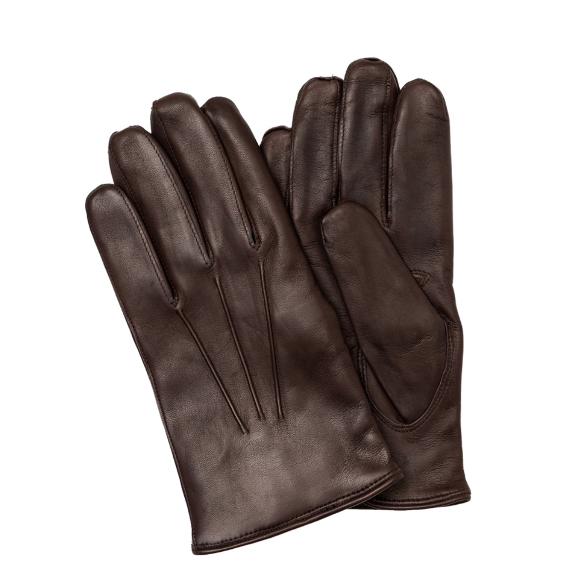 OMEGA GLOVES NAPPA LEATHER GLOVES BROWN