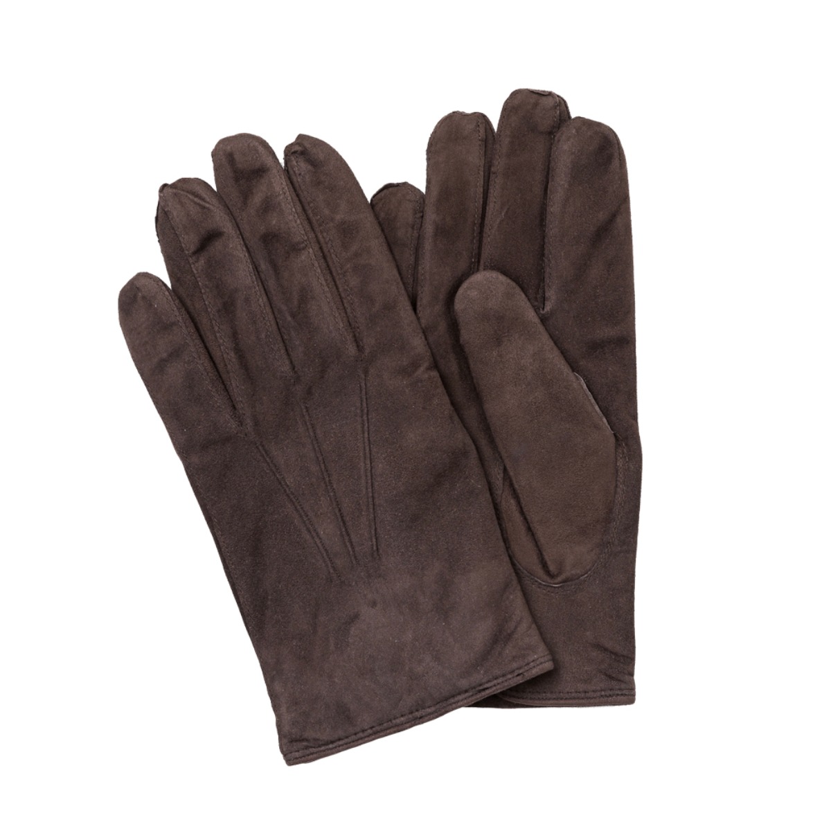 OMEGA GLOVES SUEDE NAPPA LEATHER GLOVES CHOCO